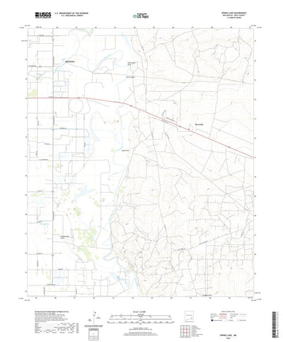 United States Geological Survey Spring Lake, NM (2020, 24000-Scale) digital map
