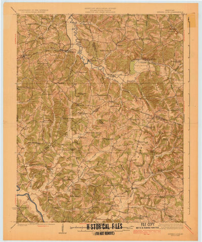 United States Geological Survey Spring Lick, KY (1925, 62500-Scale) digital map