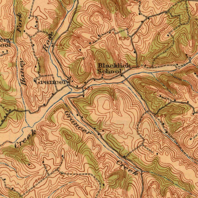 United States Geological Survey Spring Lick, KY (1925, 62500-Scale) digital map