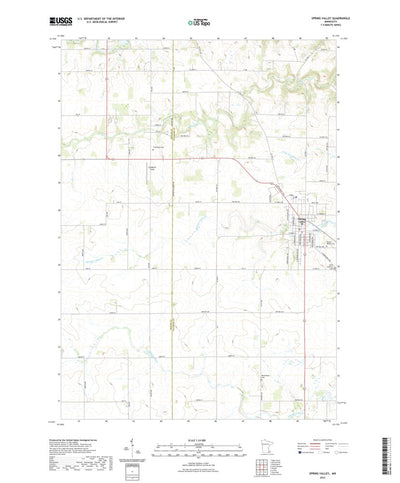 United States Geological Survey Spring Valley, MN (2022, 24000-Scale) digital map