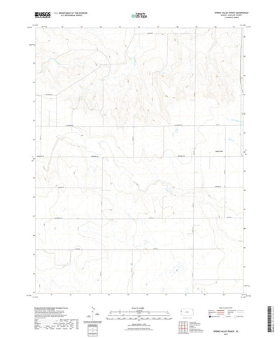 United States Geological Survey Spring Valley Ranch, KS (2022, 24000-Scale) digital map