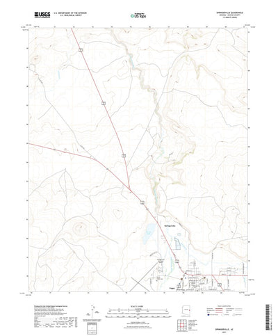 United States Geological Survey Springerville, AZ (2021, 24000-Scale) digital map