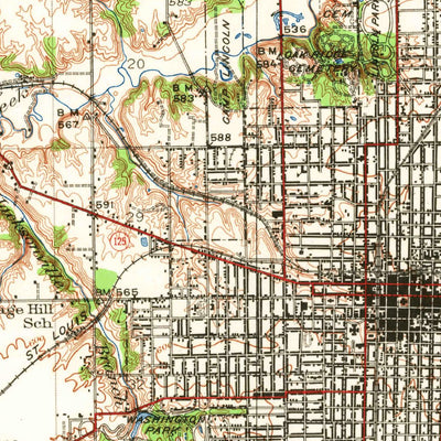 United States Geological Survey Springfield, IL (1940, 62500-Scale) digital map
