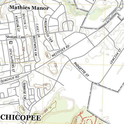 United States Geological Survey Springfield North, MA (2021, 24000-Scale) digital map
