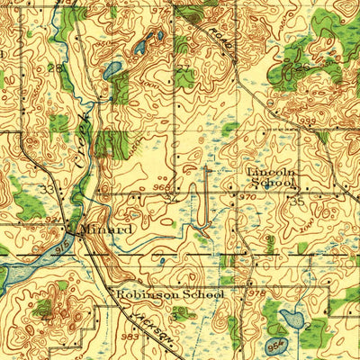 United States Geological Survey Springport, MI (1921, 62500-Scale) digital map