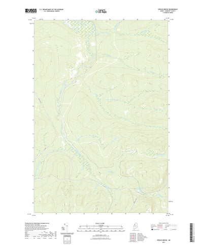 United States Geological Survey Spruce Brook, ME (2021, 24000-Scale) digital map