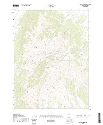 United States Geological Survey Spruce Mountain, NV (2021, 24000-Scale) digital map