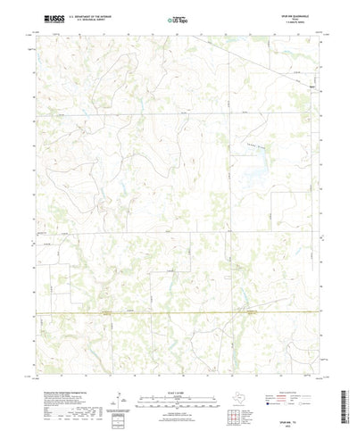United States Geological Survey Spur NW, TX (2022, 24000-Scale) digital map