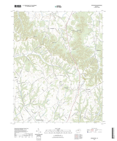 United States Geological Survey Spurlington, KY (2022, 24000-Scale) digital map