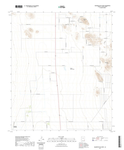 United States Geological Survey Squaretop Hills West, AZ (2021, 24000-Scale) digital map
