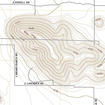 United States Geological Survey Squaretop Hills West, AZ (2021, 24000-Scale) digital map