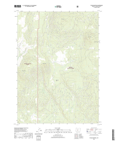 United States Geological Survey Stams Mountain, OR (2020, 24000-Scale) digital map