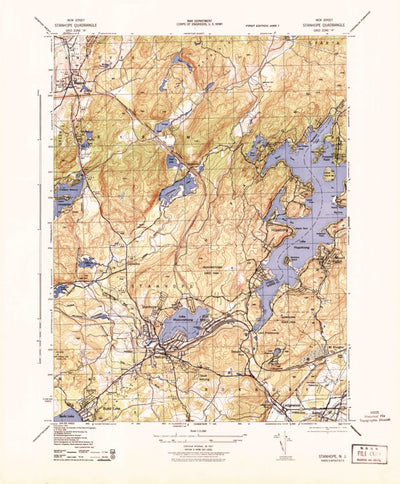 United States Geological Survey Stanhope, NJ (1943, 31680-Scale) digital map