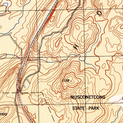 United States Geological Survey Stanhope, NJ (1943, 31680-Scale) digital map