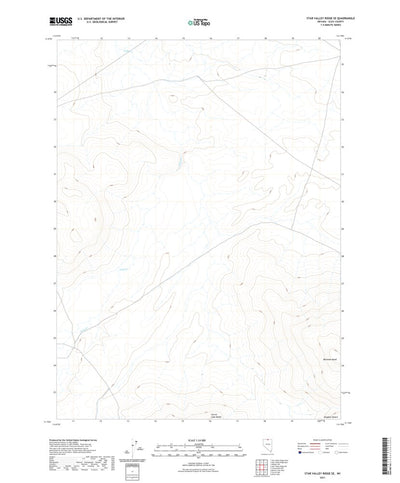 United States Geological Survey Star Valley Ridge SE, NV (2021, 24000-Scale) digital map
