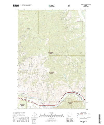 United States Geological Survey Stark South, MT (2020, 24000-Scale) digital map