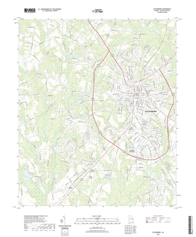 United States Geological Survey Statesboro, GA (2020, 24000-Scale) digital map