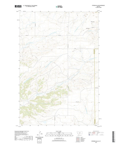 United States Geological Survey Stephens Hill NE, MT (2020, 24000-Scale) digital map