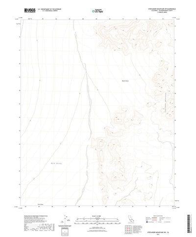 United States Geological Survey Stepladder Mountains SW, CA (2021, 24000-Scale) digital map
