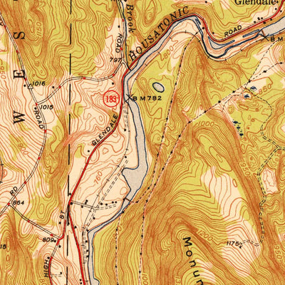 United States Geological Survey Stockbridge, MA (1948, 31680-Scale) digital map