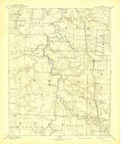 United States Geological Survey Stockton, MO (1886, 125000-Scale) digital map