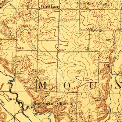 United States Geological Survey Stotts City, MO (1921, 62500-Scale) digital map