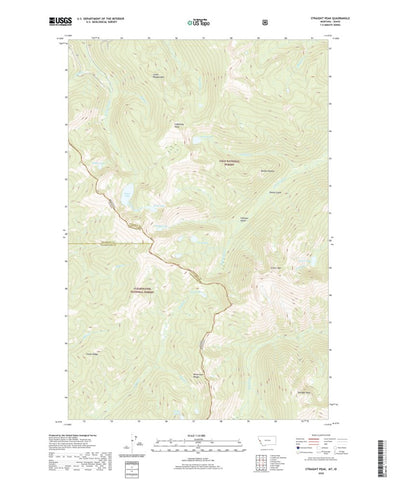 United States Geological Survey Straight Peak, MT (2020, 24000-Scale) digital map