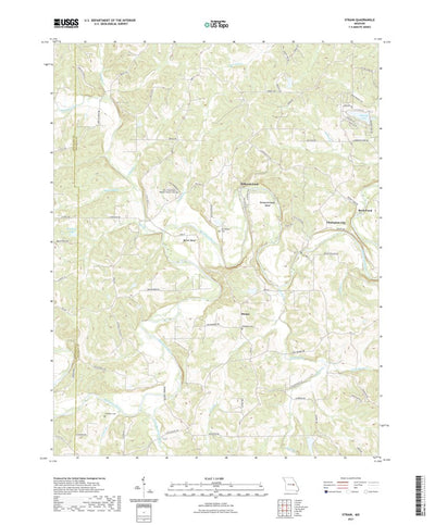 United States Geological Survey Strain, MO (2021, 24000-Scale) digital map