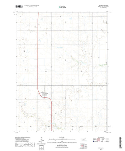 United States Geological Survey Strang, NE (2021, 24000-Scale) digital map