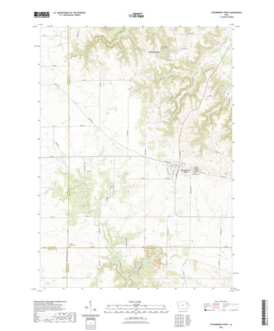 United States Geological Survey Strawberry Point, IA (2022, 24000-Scale) digital map