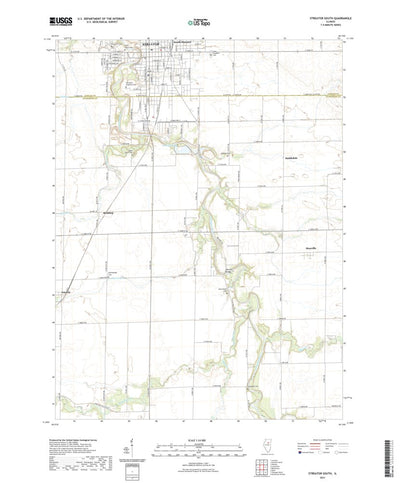 United States Geological Survey Streator South, IL (2021, 24000-Scale) digital map