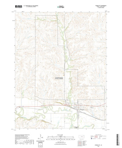 United States Geological Survey Strong City, KS (2022, 24000-Scale) digital map