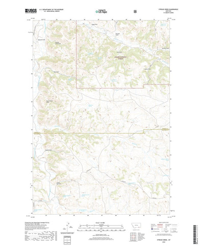 United States Geological Survey Stroud Creek, MT (2020, 24000-Scale) digital map