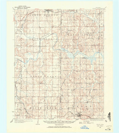 United States Geological Survey Stroud, OK (1929, 62500-Scale) digital map