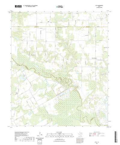 United States Geological Survey Styx, TX (2022, 24000-Scale) digital map