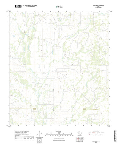 United States Geological Survey Sugar Creek, TX (2022, 24000-Scale) digital map