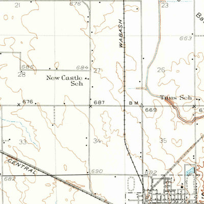 United States Geological Survey Sullivan, IL (1935, 62500-Scale) digital map