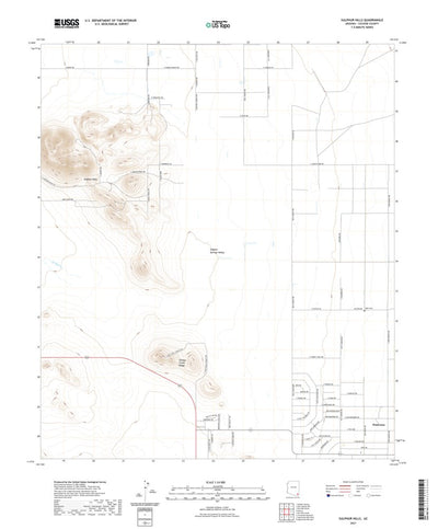 United States Geological Survey Sulphur Hills, AZ (2021, 24000-Scale) digital map