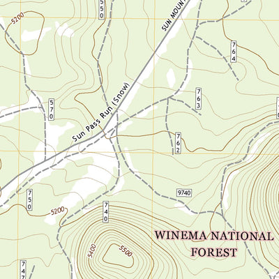United States Geological Survey Sun Pass, OR (2020, 24000-Scale) digital map