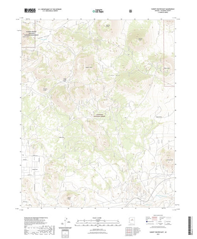 United States Geological Survey Sunset Crater East, AZ (2021, 24000-Scale) digital map