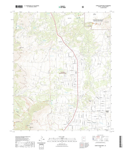 United States Geological Survey Sunset Crater West, AZ (2021, 24000-Scale) digital map