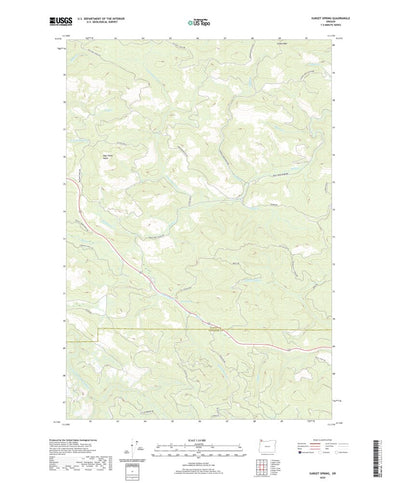 United States Geological Survey Sunset Spring, OR (2020, 24000-Scale) digital map