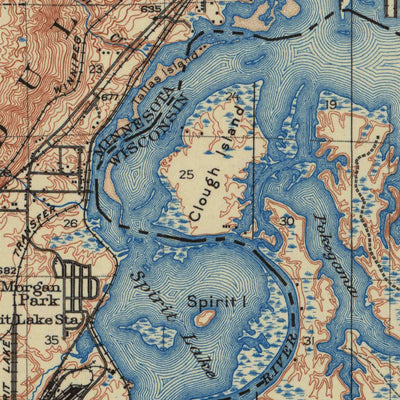 United States Geological Survey Superior, MN-WI (1915, 62500-Scale) digital map