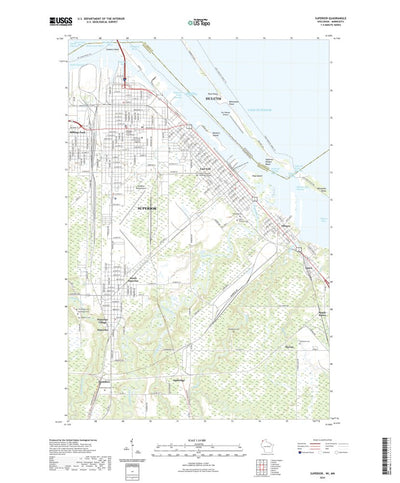 United States Geological Survey Superior, WI (2022, 24000-Scale) digital map