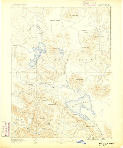 United States Geological Survey Susanville E, CA (1886, 250000-Scale) digital map