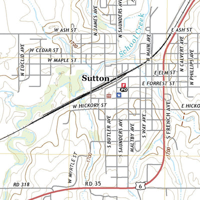 United States Geological Survey Sutton, NE (2021, 24000-Scale) digital map