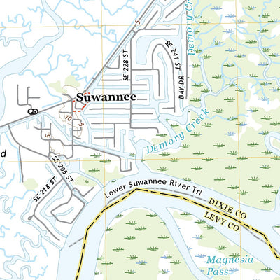 United States Geological Survey Suwannee, FL (2021, 24000-Scale) digital map