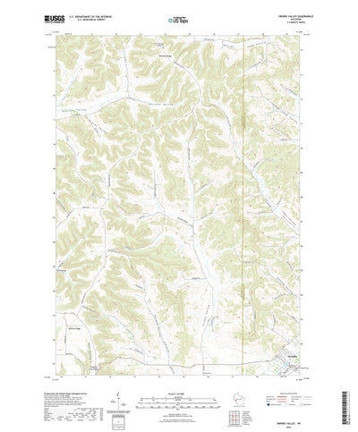 United States Geological Survey Swinns Valley, WI (2022, 24000-Scale) digital map