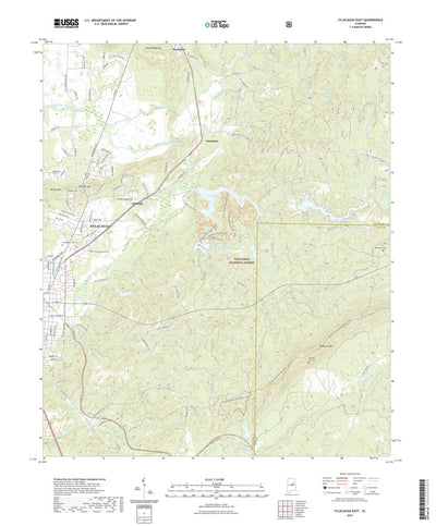 United States Geological Survey Sylacauga East, AL (2021, 24000-Scale) digital map