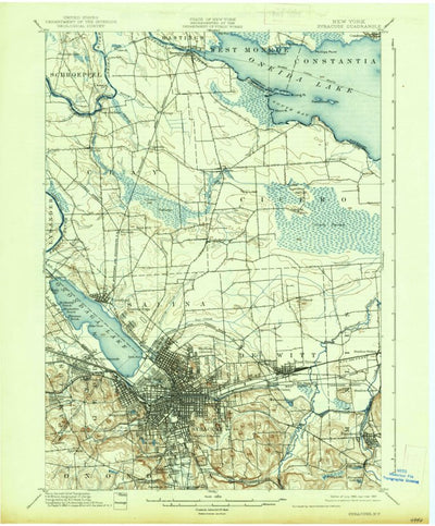 United States Geological Survey Syracuse, NY (1898, 62500-Scale) digital map